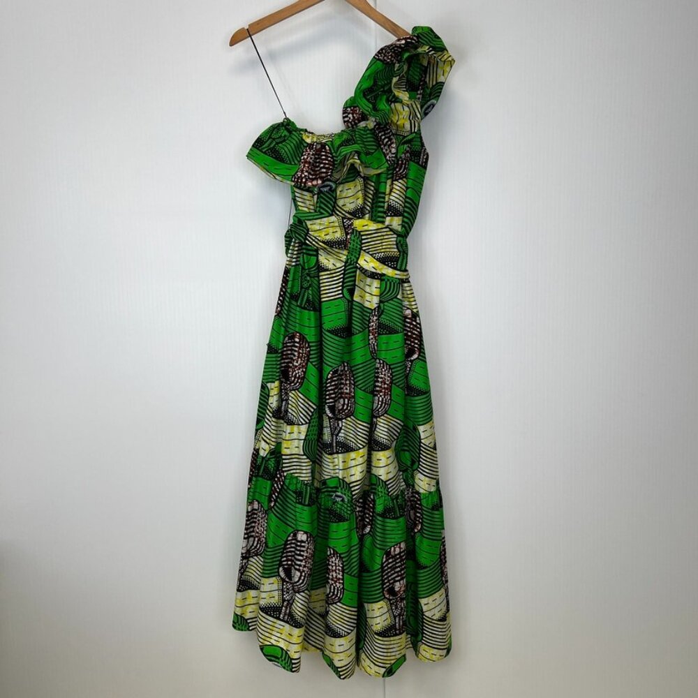 Stella McCartney Dress Women 44 Maxi Ribbon Ruffle Belt Runway Party Core Ne